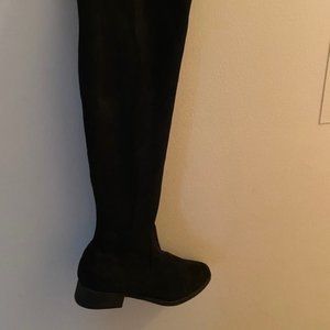Suede fabric knee high boots 8 1/2